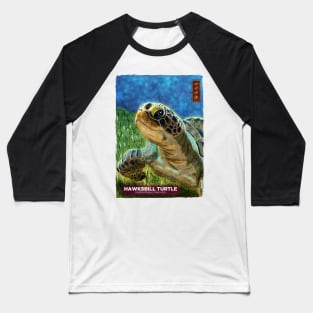 Hawksbill Turtle - White Baseball T-Shirt